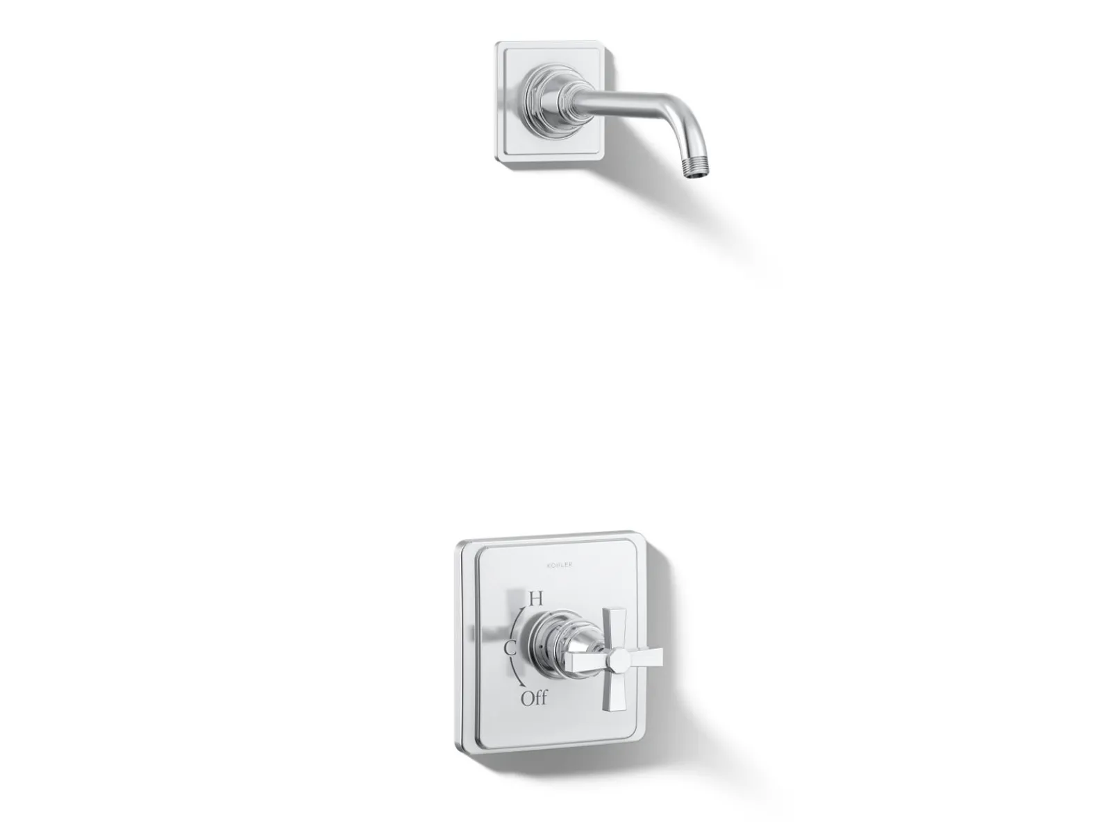 Rite-Temp® shower trim kit with cross handle, without showerhead^Kohler Outlet