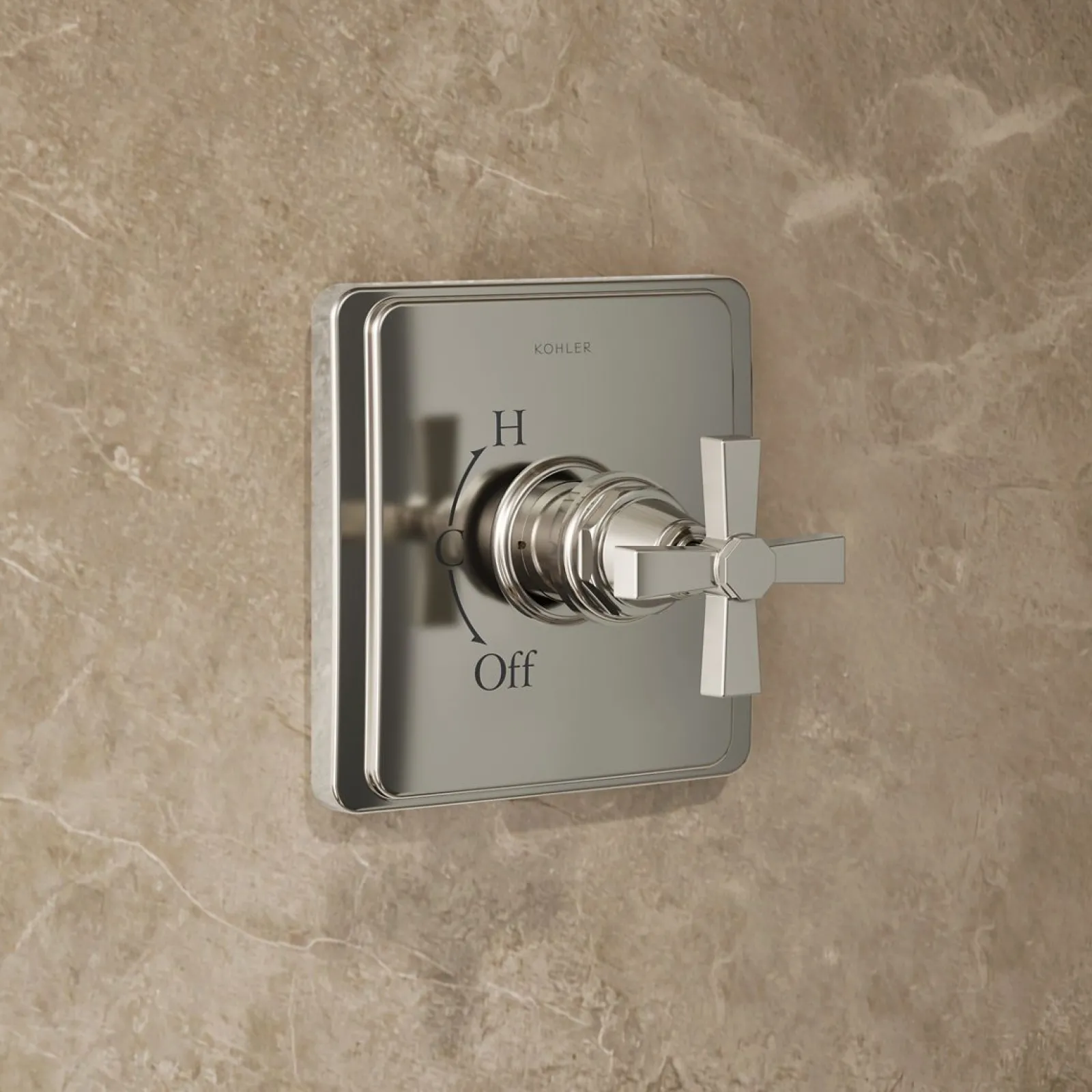 Rite-Temp® shower trim kit with cross handle, without showerhead^Kohler Outlet