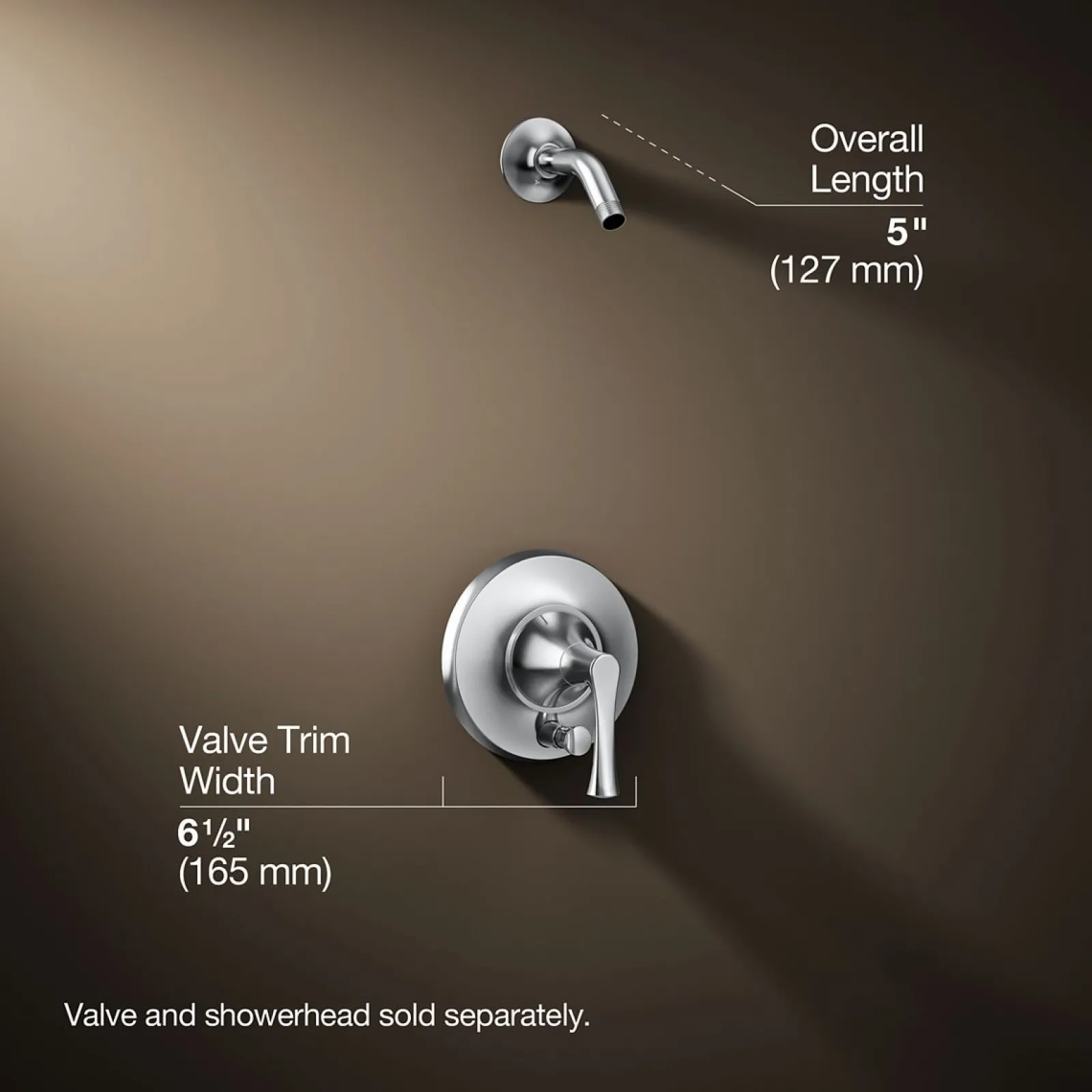 Rite-Temp® shower trim kit with push-button diverter, without showerhead^Kohler Outlet