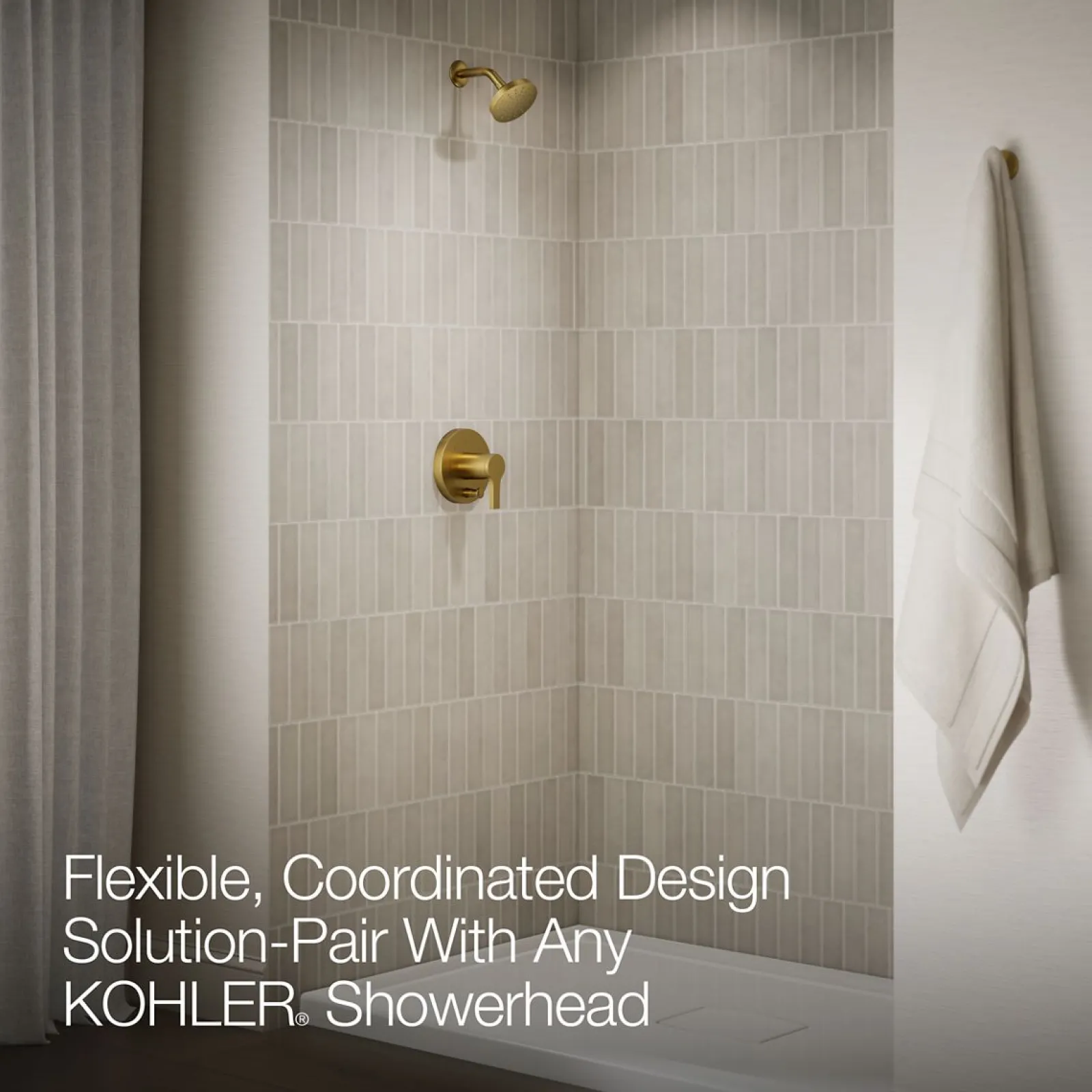 Rite-Temp® shower trim kit with push-button diverter, without showerhead^Kohler Sale