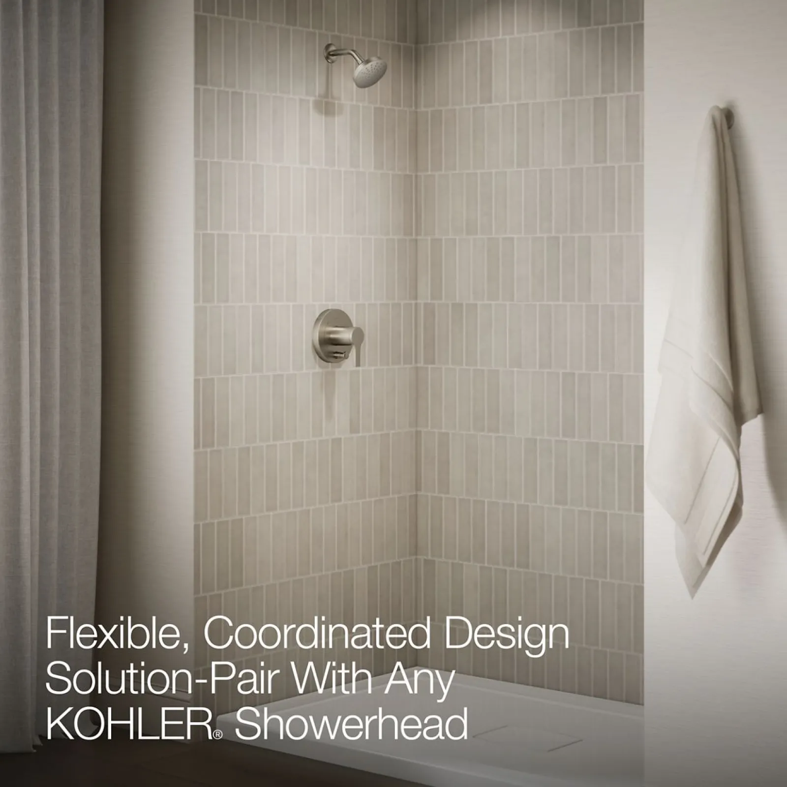 Rite-Temp® shower trim kit with push-button diverter, without showerhead^Kohler Sale