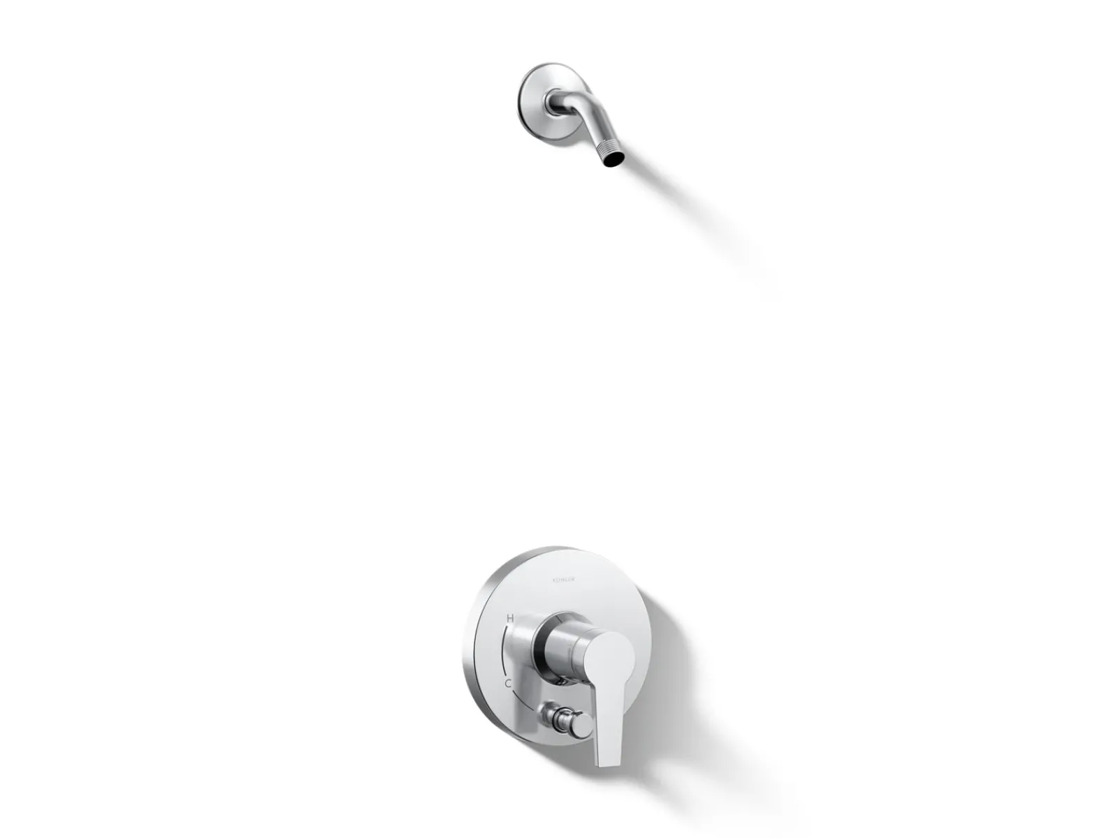 Rite-Temp® shower trim kit with push-button diverter, less showerhead^Kohler Online