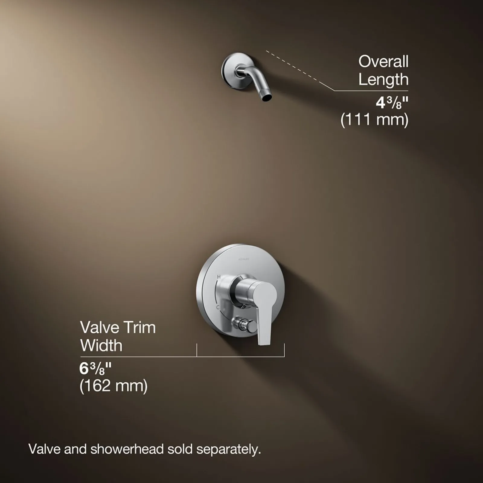 Rite-Temp® shower trim kit with push-button diverter, less showerhead^Kohler Online
