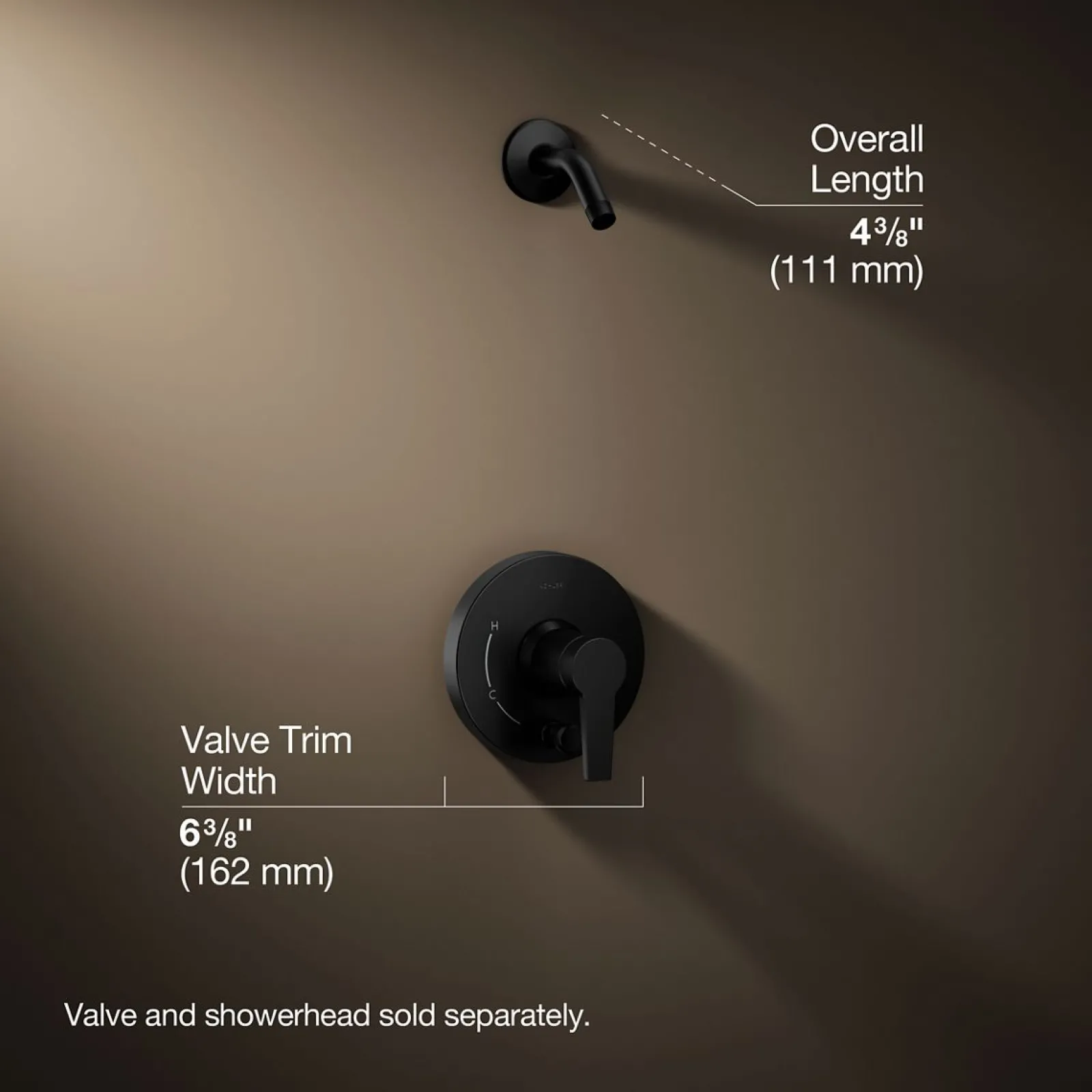 Rite-Temp® shower trim kit with push-button diverter, less showerhead^Kohler Online