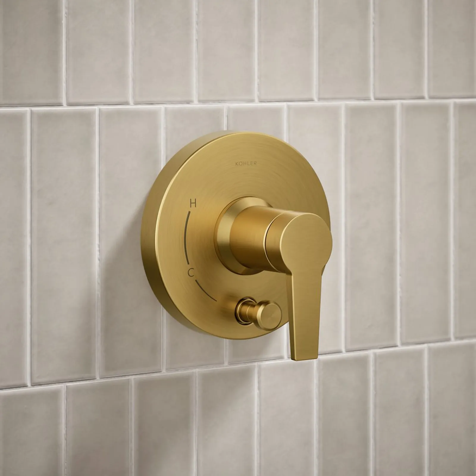 Rite-Temp® shower trim kit with push-button diverter, less showerhead^Kohler Online