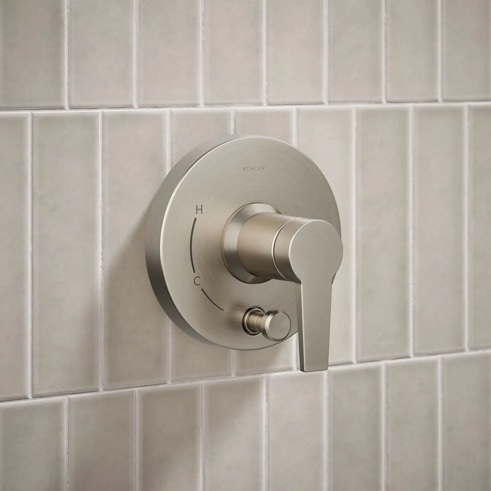 Rite-Temp® shower trim kit with push-button diverter, less showerhead^Kohler Online
