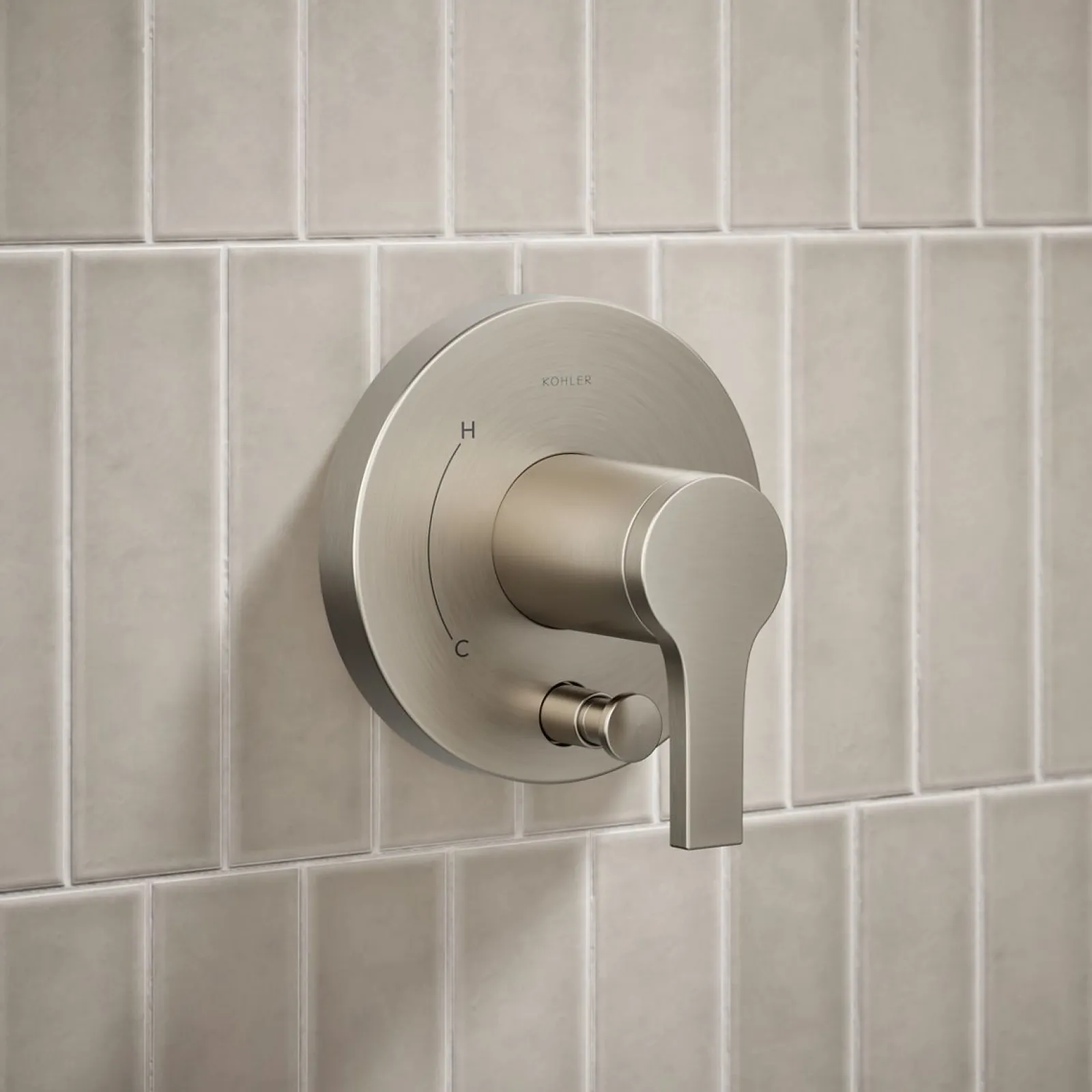 Rite-Temp® shower trim kit with push-button diverter, 2.5 gpm^Kohler New