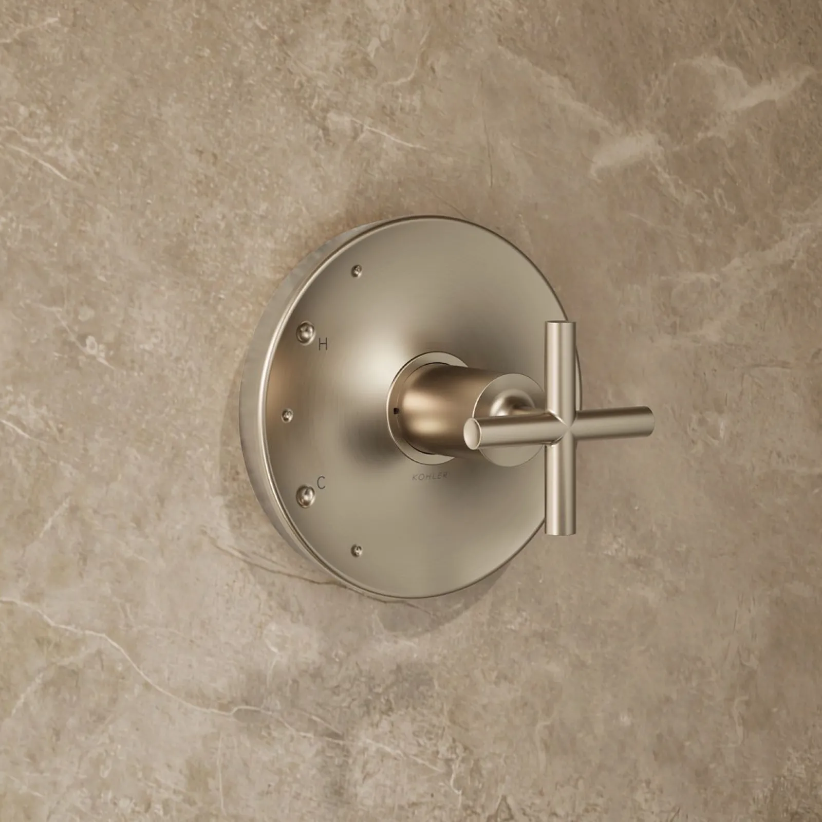 Rite-Temp® shower trim kit with cross handle, 1.75 gpm^Kohler Best