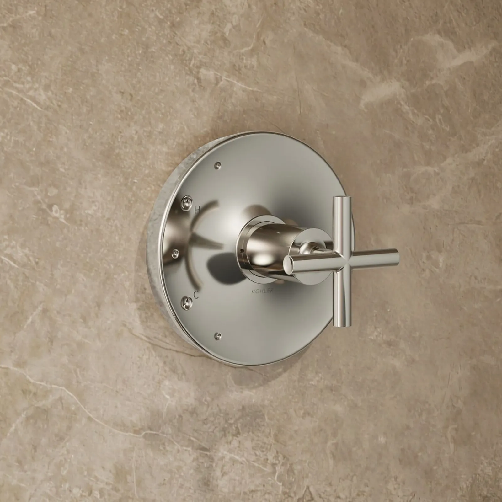 Rite-Temp® shower trim kit with cross handle, 1.75 gpm^Kohler Best