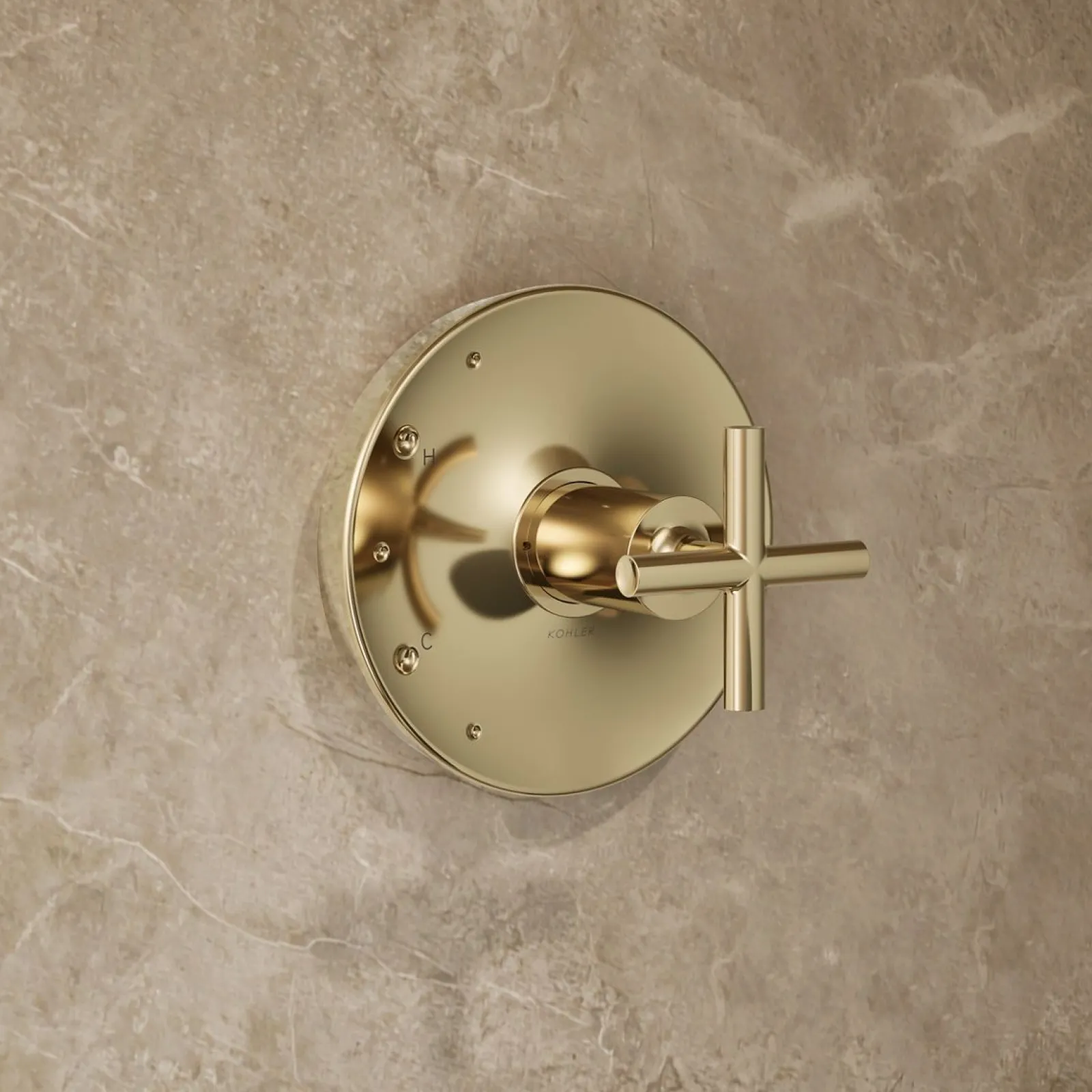 Rite-Temp® shower trim kit with cross handle, 1.75 gpm^Kohler Best