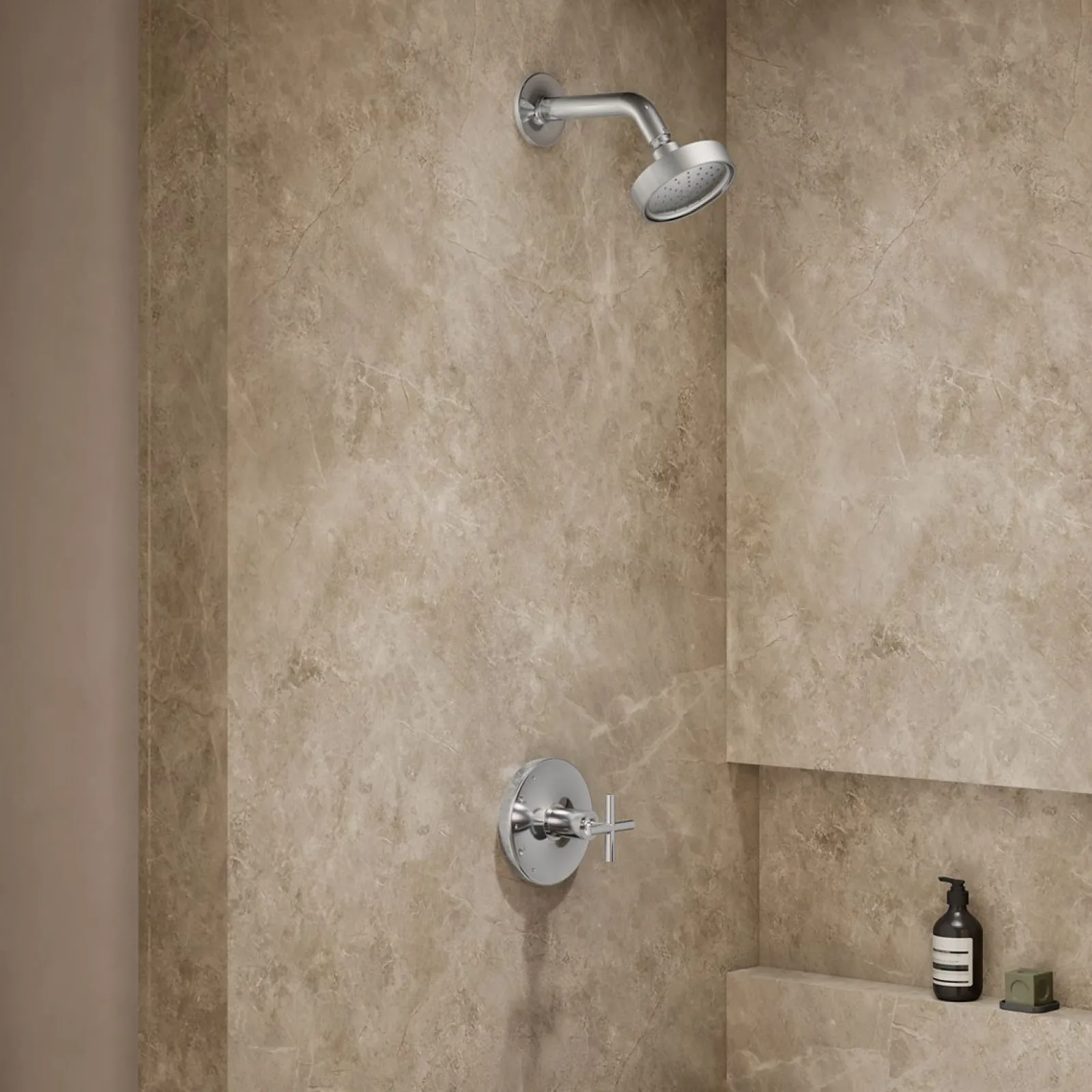 Rite-Temp® shower trim kit with cross handle, 1.75 gpm^Kohler Best