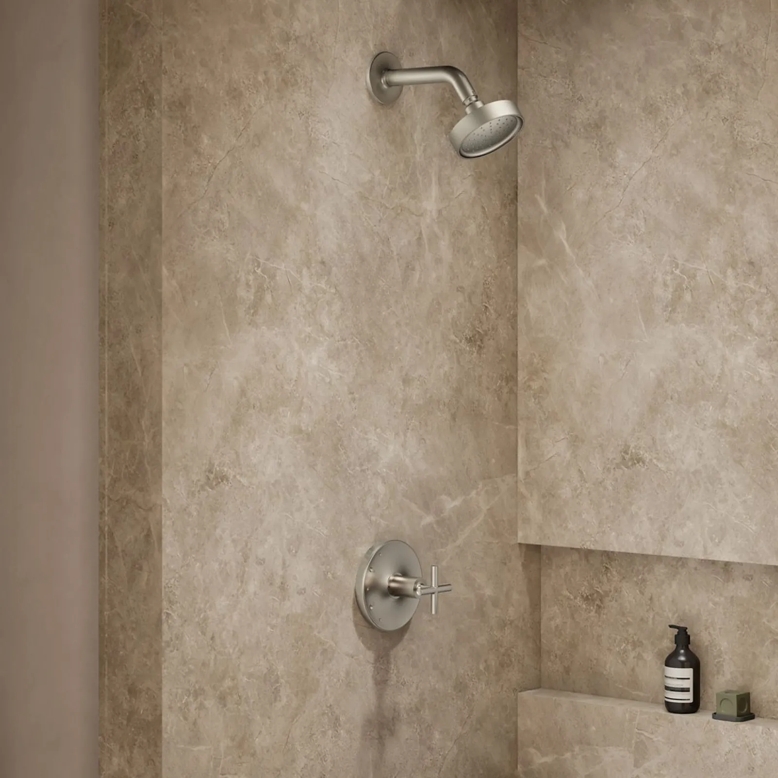 Rite-Temp® shower trim kit with cross handle, 1.75 gpm^Kohler Best