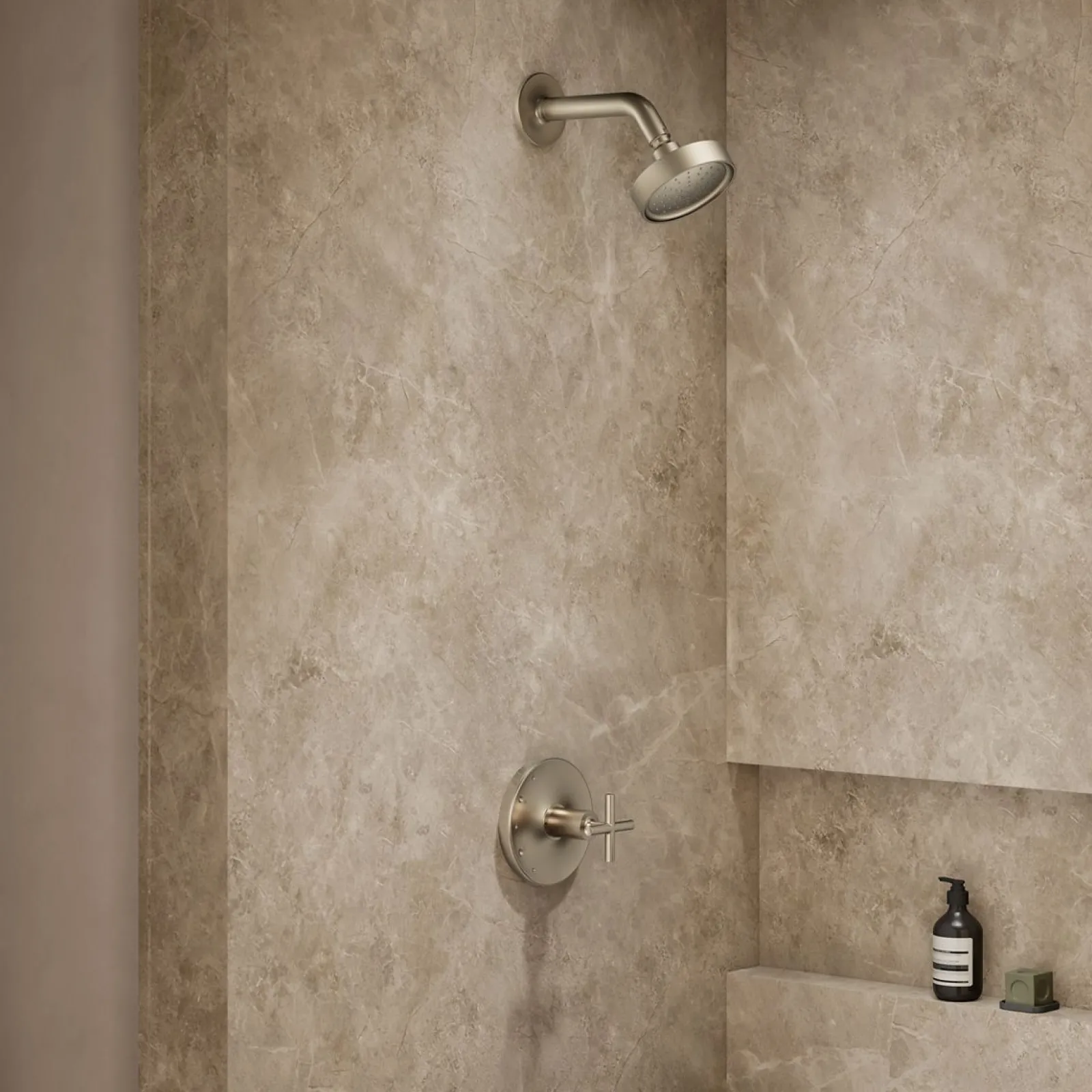 Rite-Temp® shower trim kit with cross handle, 1.75 gpm^Kohler Best