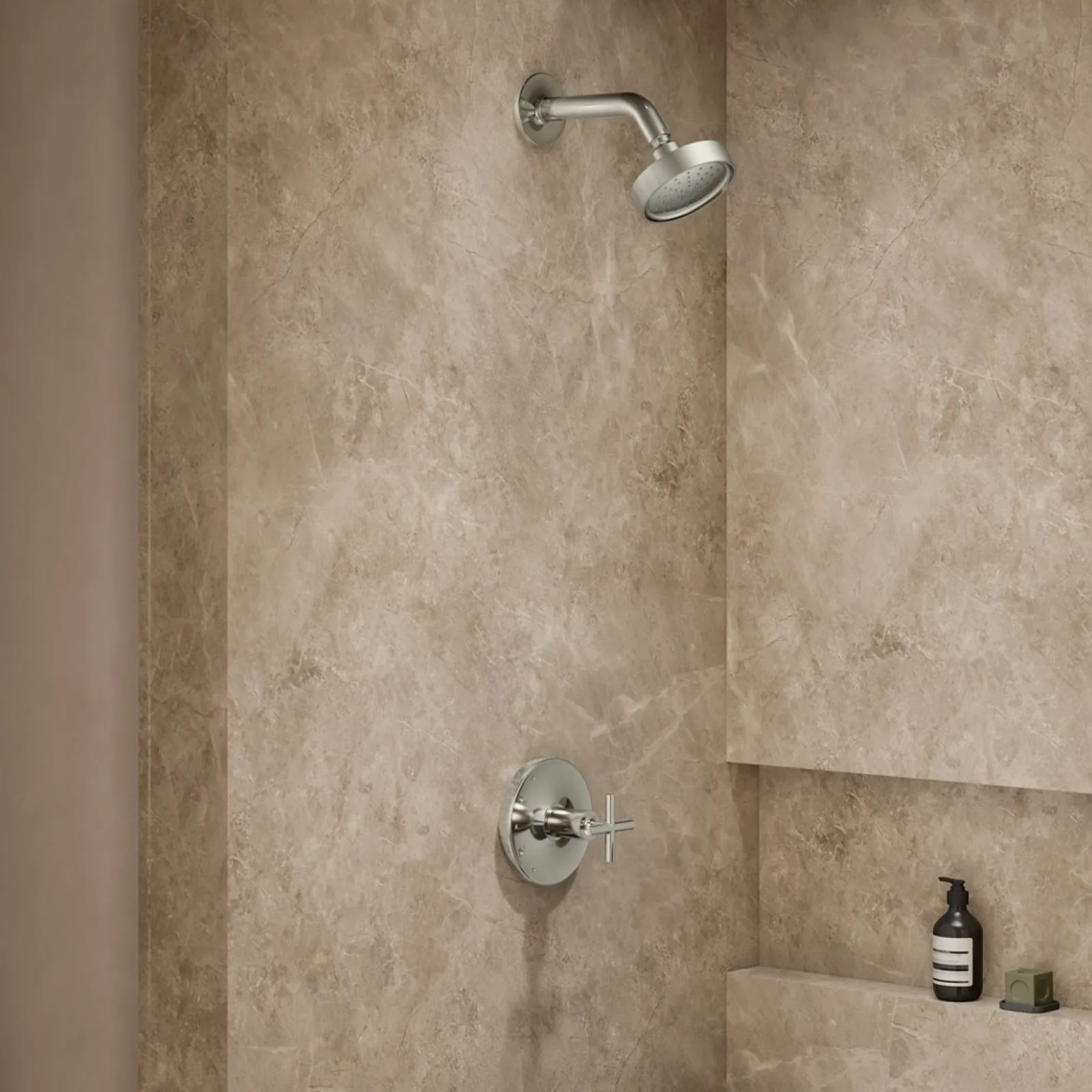 Rite-Temp® shower trim kit with cross handle, 1.75 gpm^Kohler Best