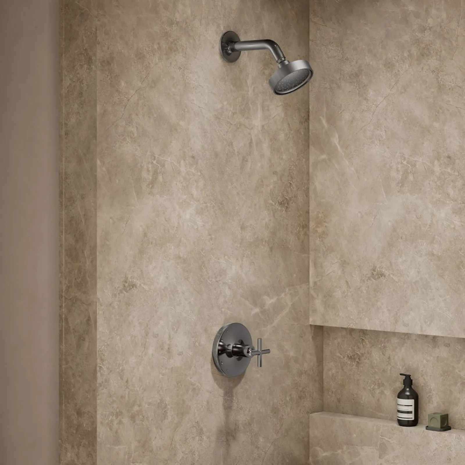Rite-Temp® shower trim kit with cross handle, 1.75 gpm^Kohler Best