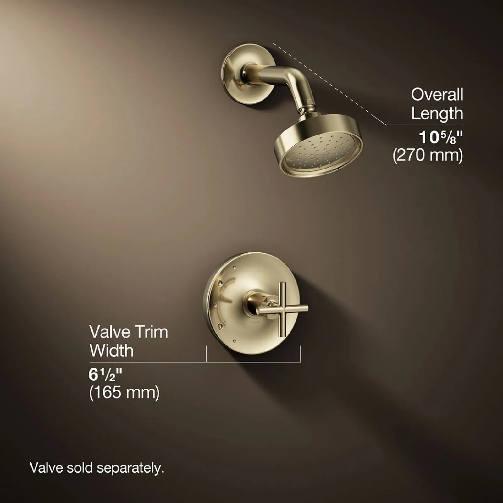 Rite-Temp® shower trim kit with cross handle, 1.75 gpm^Kohler Best