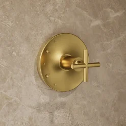 Rite-Temp® shower trim kit with cross handle, without showerhead^Kohler Hot