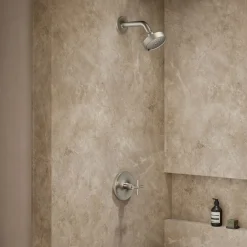 Rite-Temp® shower trim kit with cross handle, without showerhead^Kohler Hot