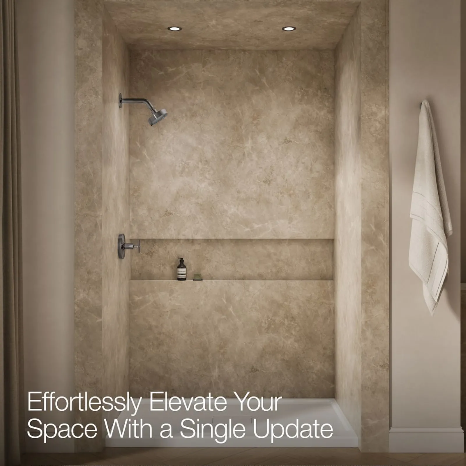 Rite-Temp® shower trim kit with cross handle, without showerhead^Kohler Hot