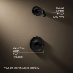 Rite-Temp® shower trim kit with cross handle, without showerhead^Kohler Hot