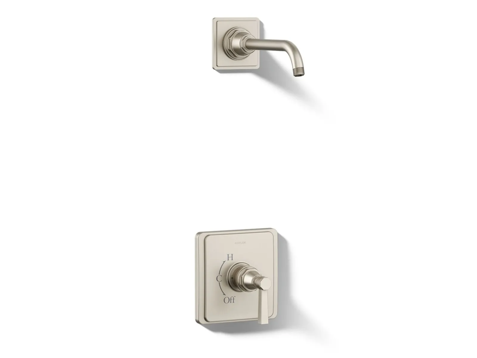 Rite-Temp® shower trim kit with lever handle, without showerhead^Kohler Hot