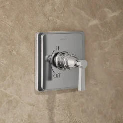 Rite-Temp® shower trim kit with lever handle, without showerhead^Kohler Hot