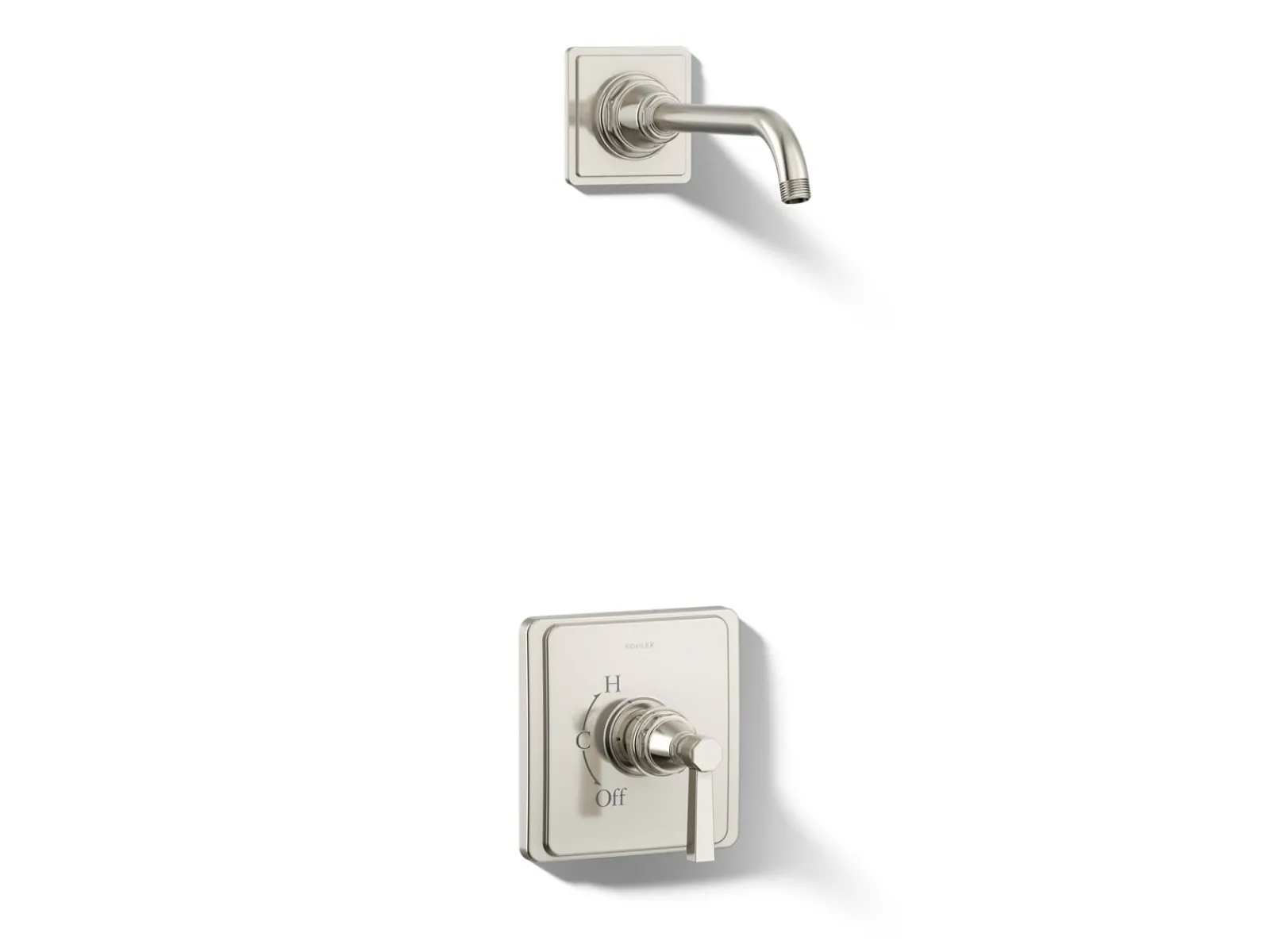 Rite-Temp® shower trim kit with lever handle, without showerhead^Kohler Hot