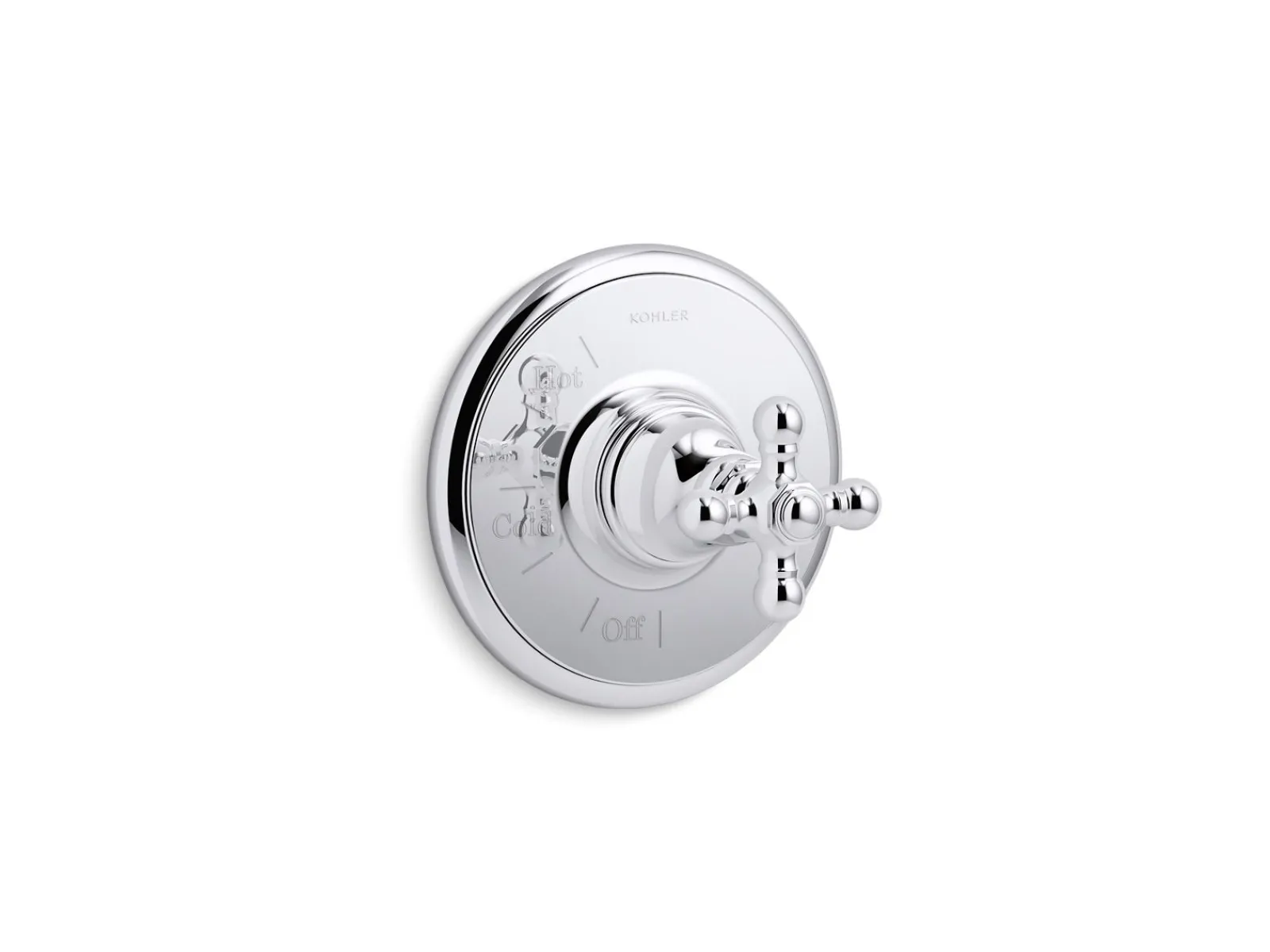 Rite-Temp® valve trim with cross handle^Kohler