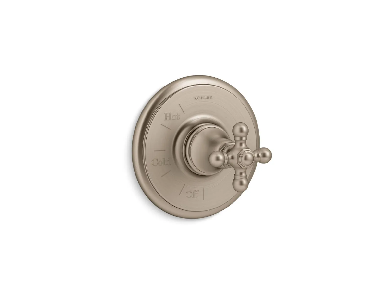 Rite-Temp® valve trim with cross handle^Kohler