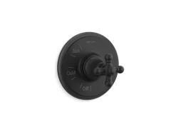 Rite-Temp® valve trim with cross handle^Kohler