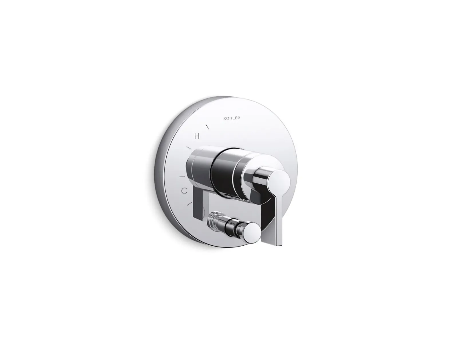 Rite-Temp® valve trim with Lever handle and diverter^Kohler