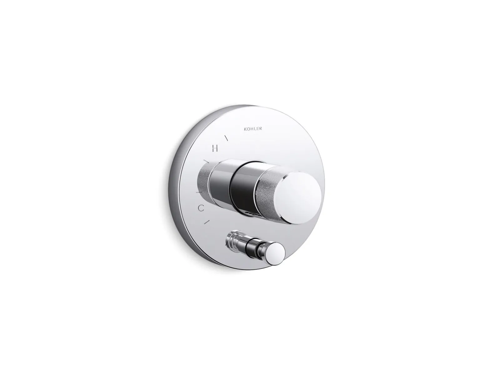 Rite-Temp® valve trim with Oyl handle and diverter^Kohler Hot