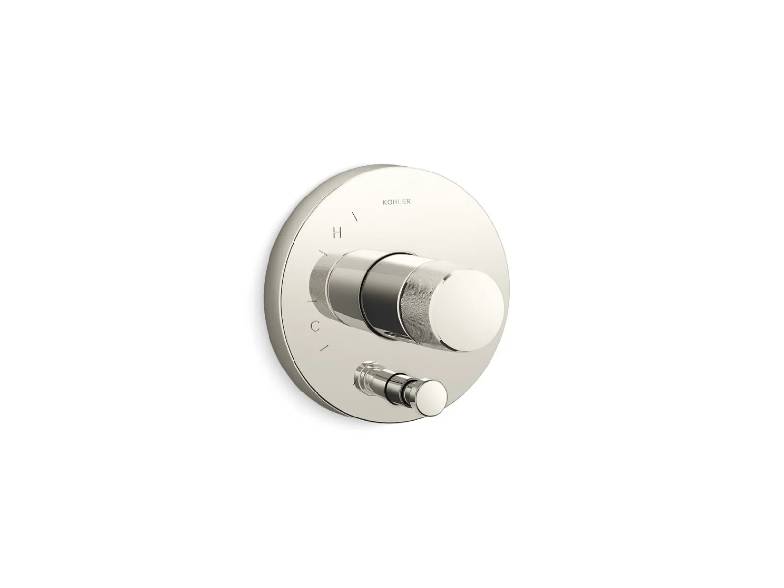 Rite-Temp® valve trim with Oyl handle and diverter^Kohler Hot