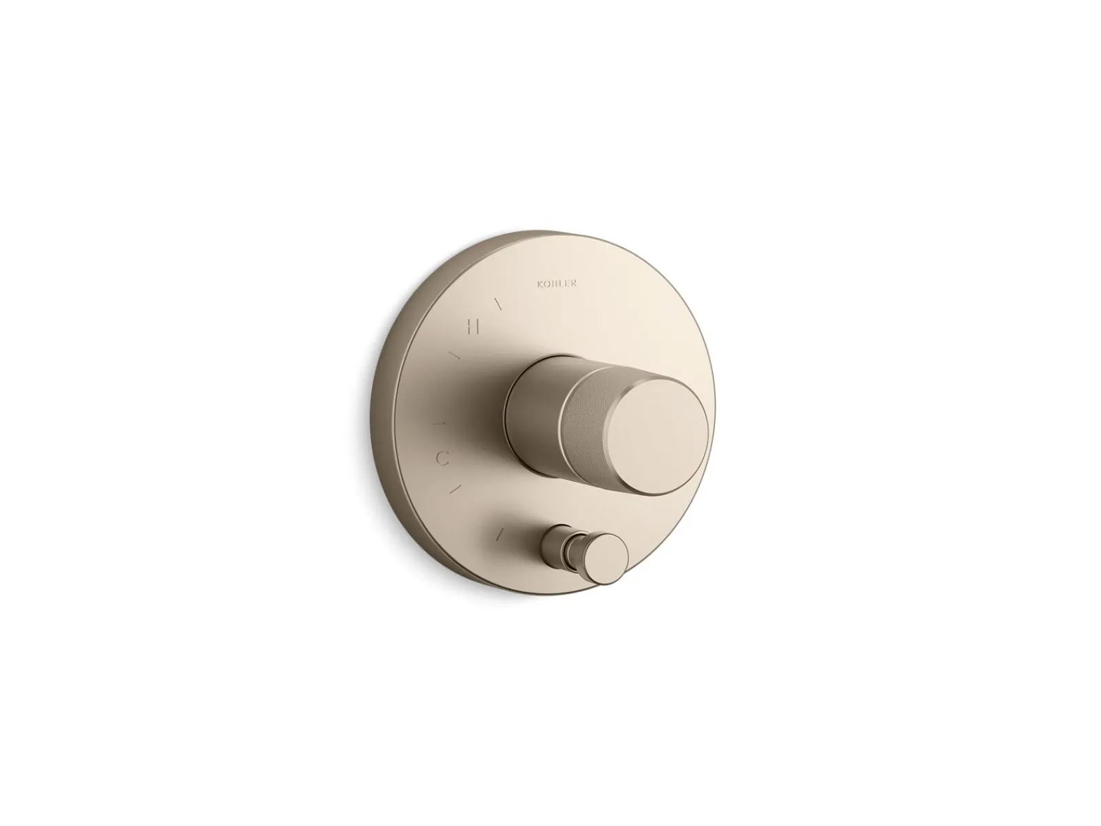 Rite-Temp® valve trim with Oyl handle and diverter^Kohler Hot