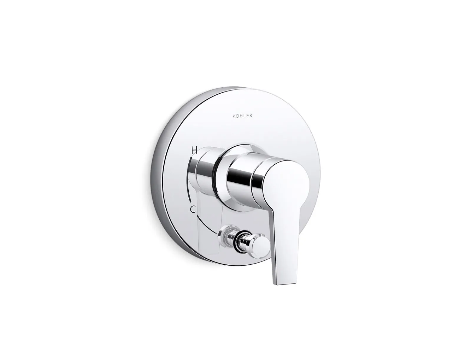 Rite-Temp® valve trim with push-button diverter^Kohler Hot