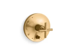 Rite-Temp® valve trim with push-button diverter and cross handle^Kohler Clearance