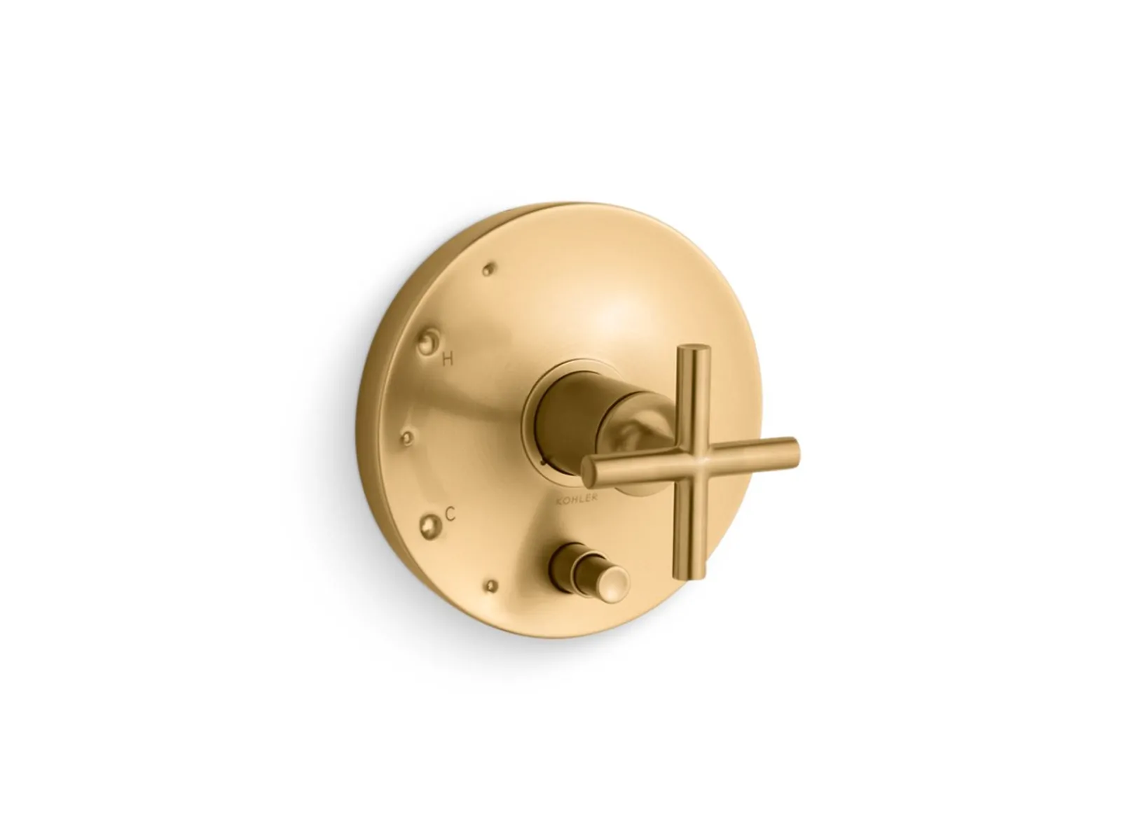 Rite-Temp® valve trim with push-button diverter and cross handle^Kohler Clearance
