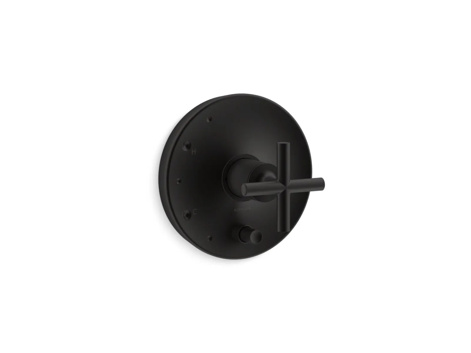 Rite-Temp® valve trim with push-button diverter and cross handle^Kohler Clearance