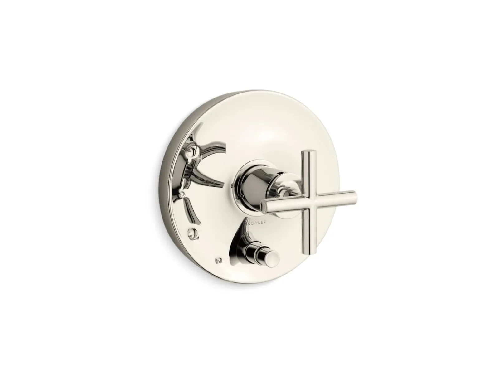 Rite-Temp® valve trim with push-button diverter and cross handle^Kohler Clearance