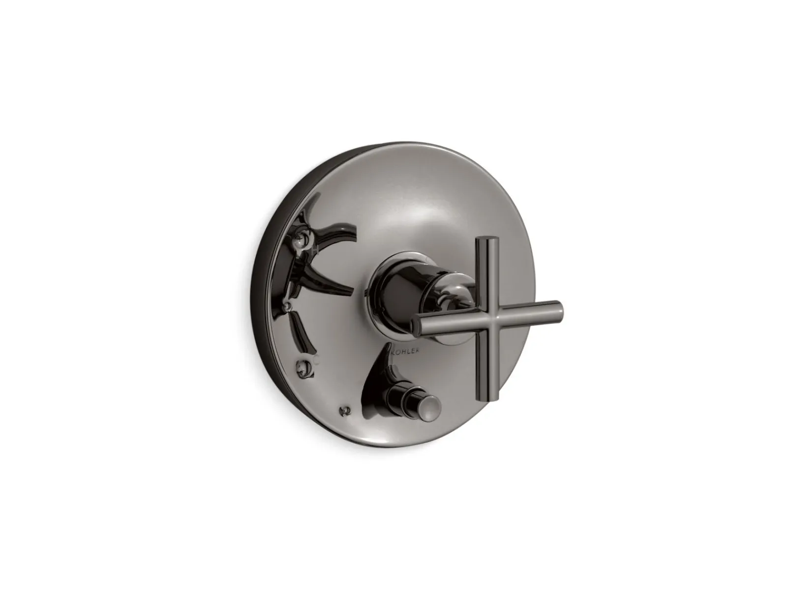 Rite-Temp® valve trim with push-button diverter and cross handle^Kohler Clearance