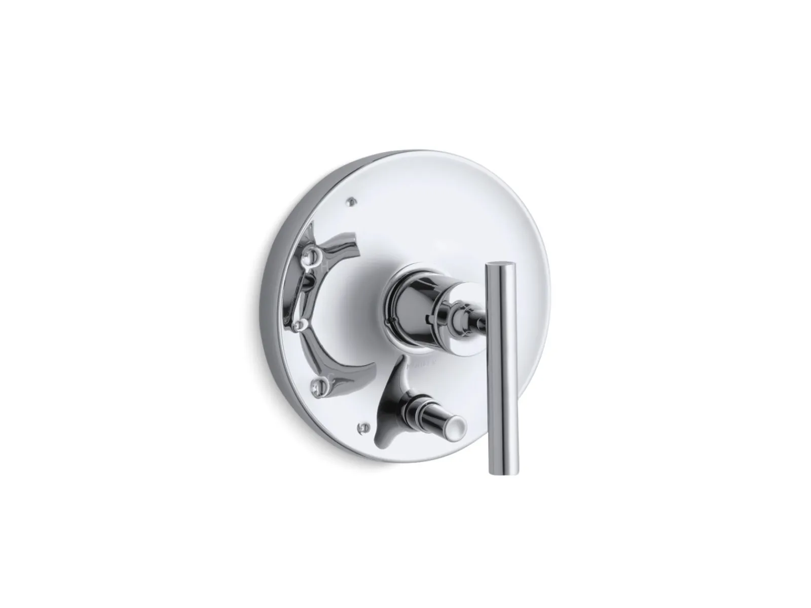 Rite-Temp® valve trim with push-button diverter and lever handle^Kohler Hot