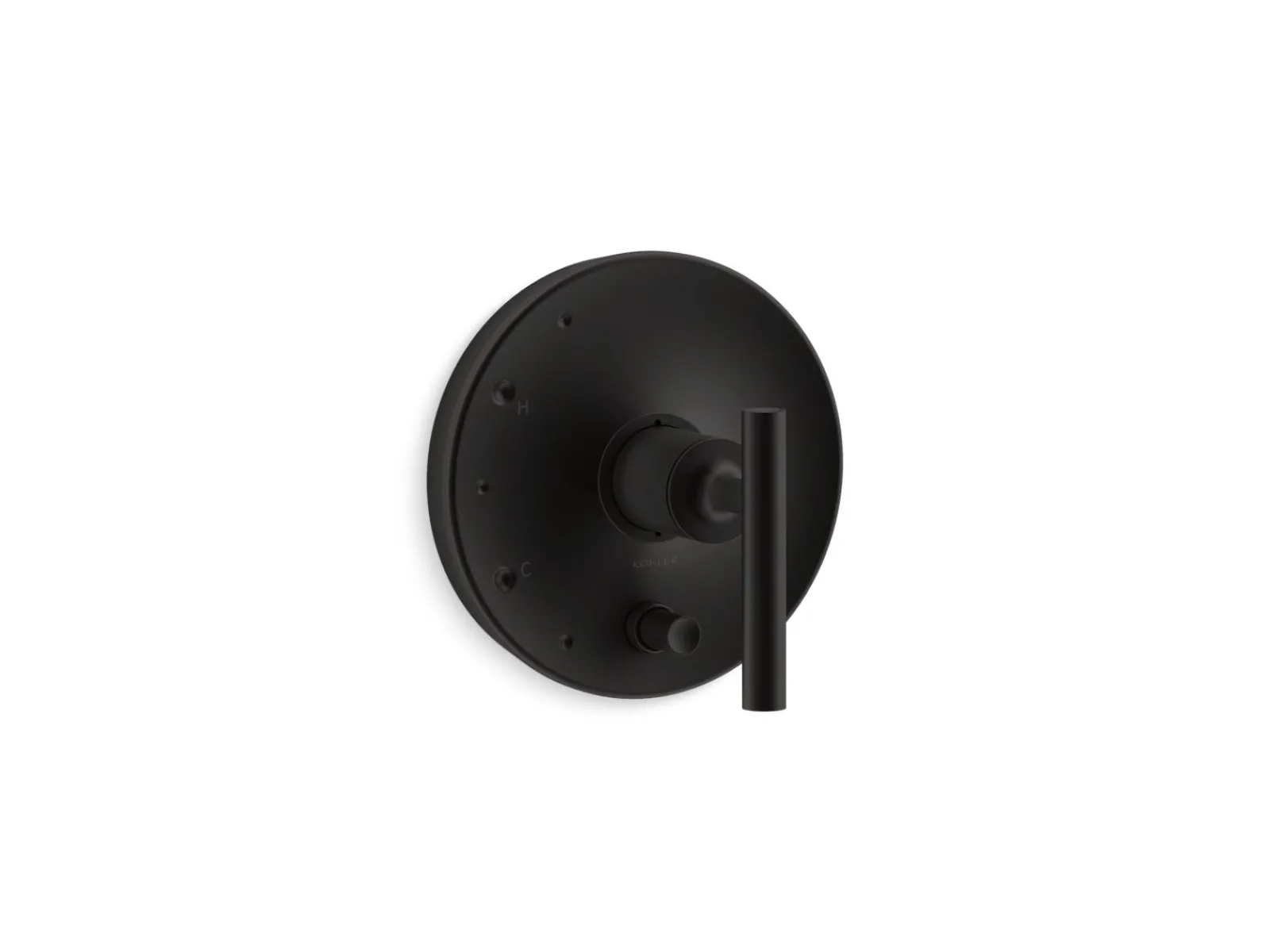Rite-Temp® valve trim with push-button diverter and lever handle^Kohler Hot