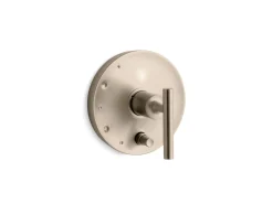 Rite-Temp® valve trim with push-button diverter and lever handle^Kohler Hot