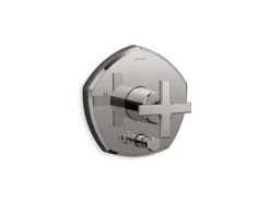 Rite-Temp® valve trim with push-button diverter and cross handle^Kohler Clearance