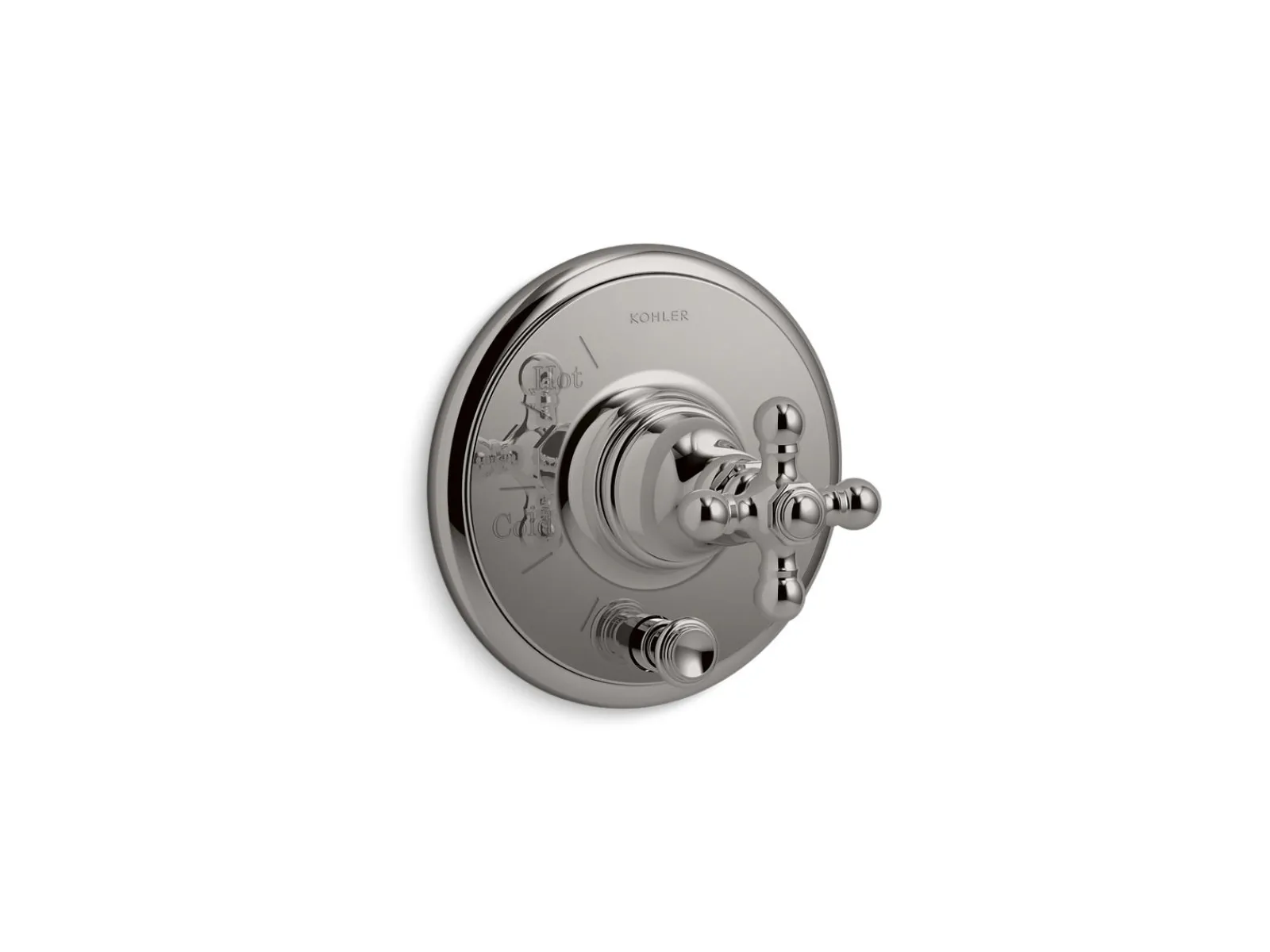 Rite-Temp® valve trim with push-button diverter and cross handle^Kohler Outlet