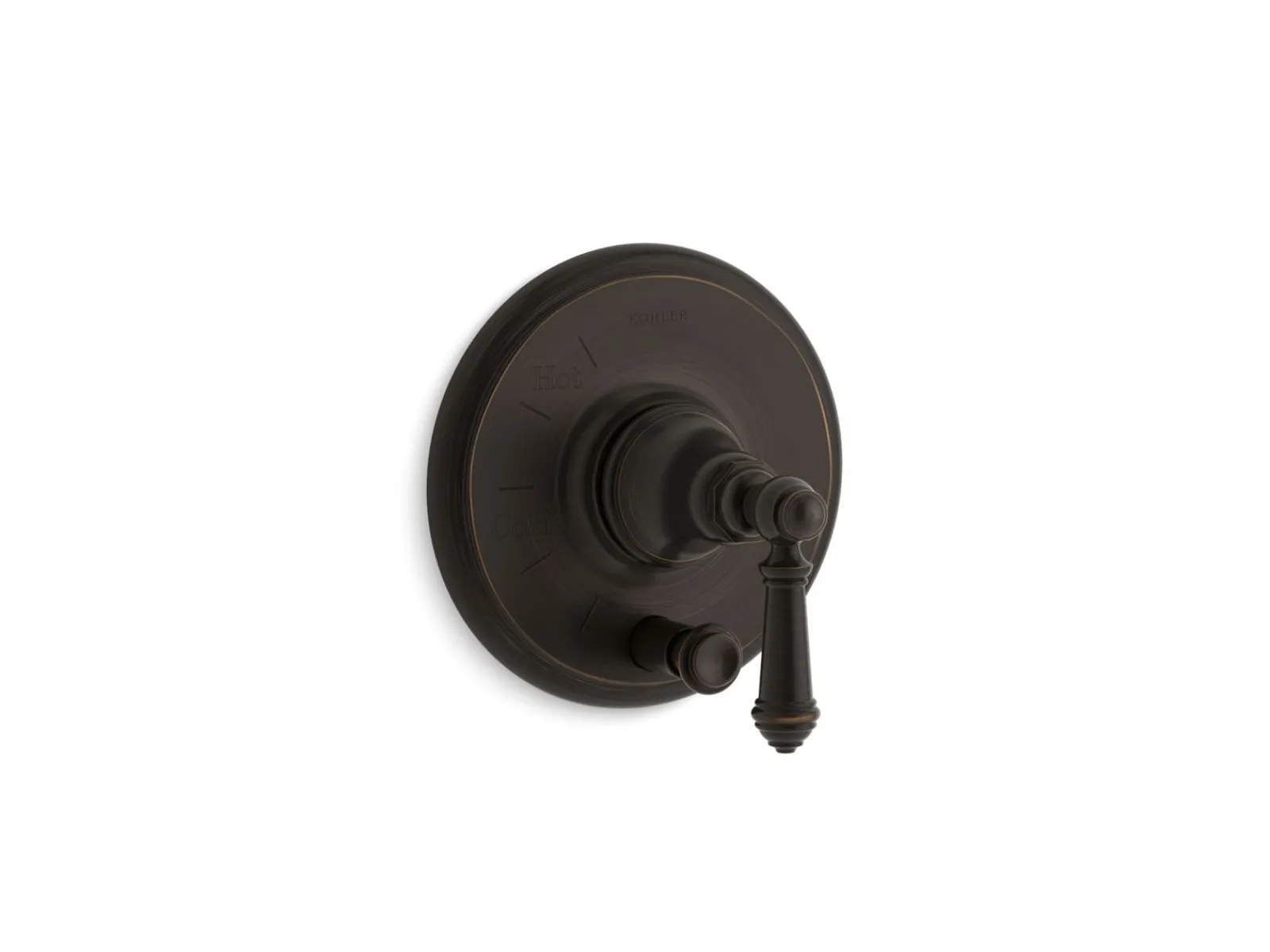 Rite-Temp® valve trim with push-button diverter and lever handle^Kohler