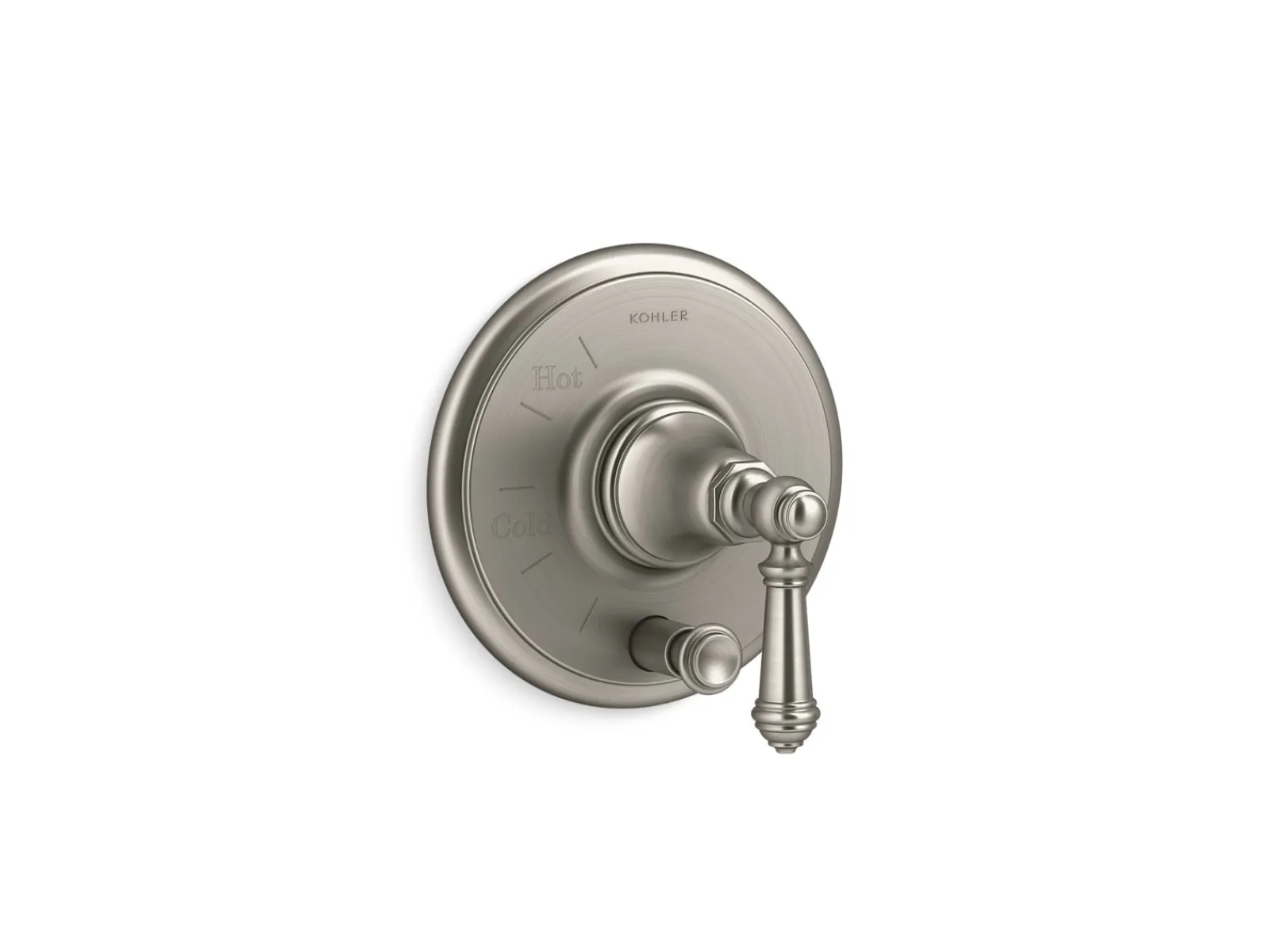 Rite-Temp® valve trim with push-button diverter and lever handle^Kohler