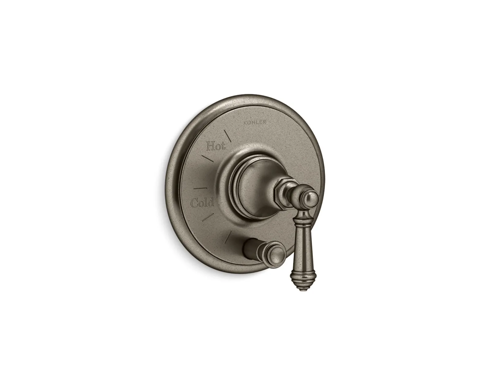 Rite-Temp® valve trim with push-button diverter and lever handle^Kohler
