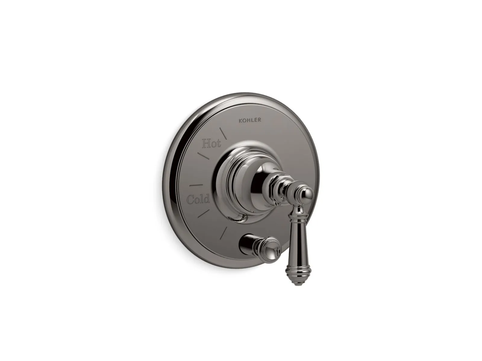 Rite-Temp® valve trim with push-button diverter and lever handle^Kohler