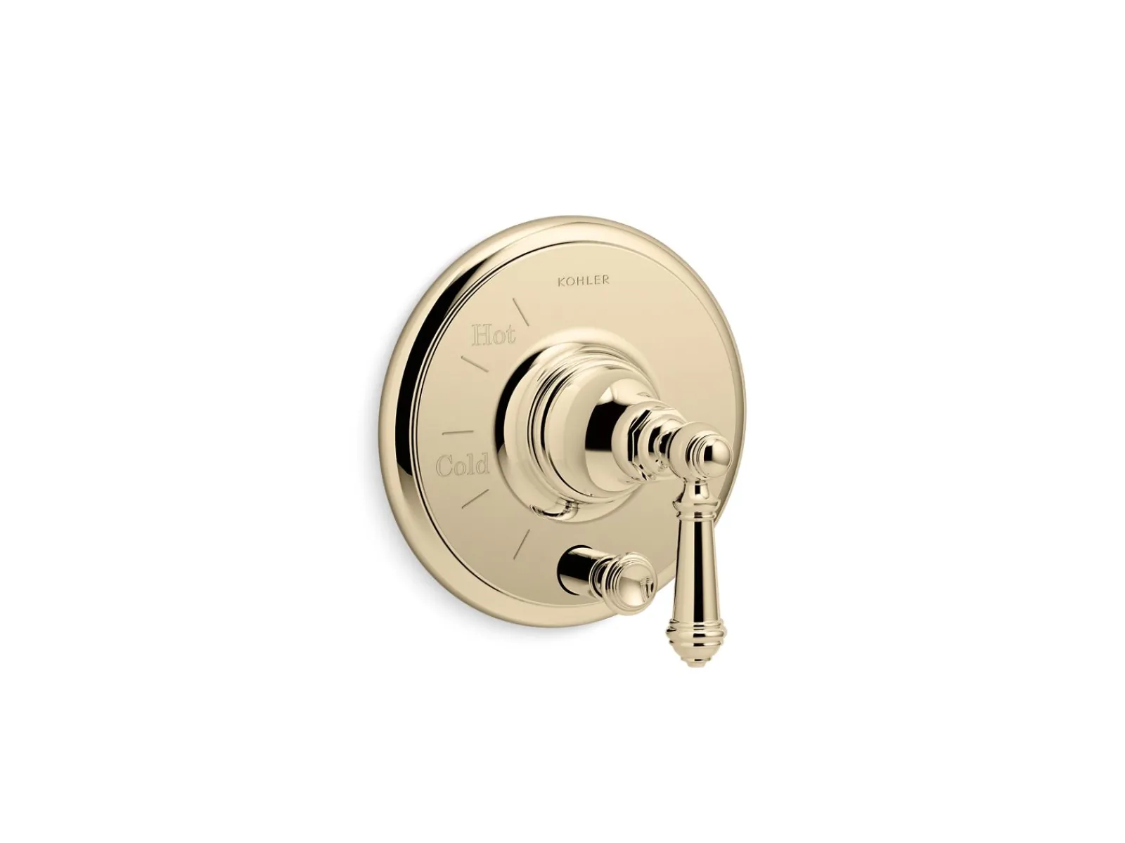Rite-Temp® valve trim with push-button diverter and lever handle^Kohler
